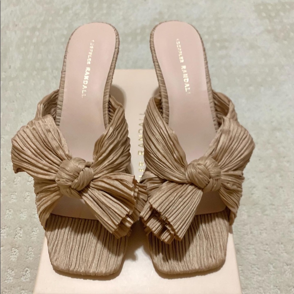 New Loeffler Randall Eugenia Pleated Slide Sandal